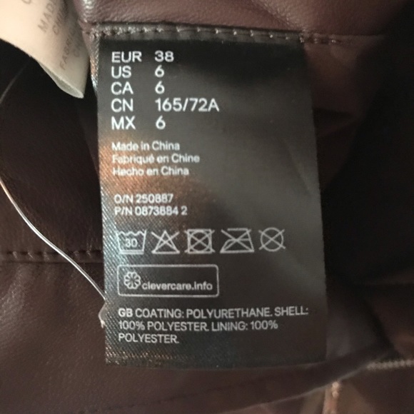 S 6 H and M Skirt Brownish Wine Colour - Picture 7 of 8